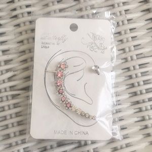 Right ear silver cuff & matching stud.